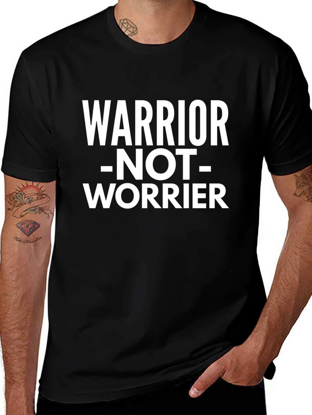Warrior Not Worrier Graphic T-Shirt