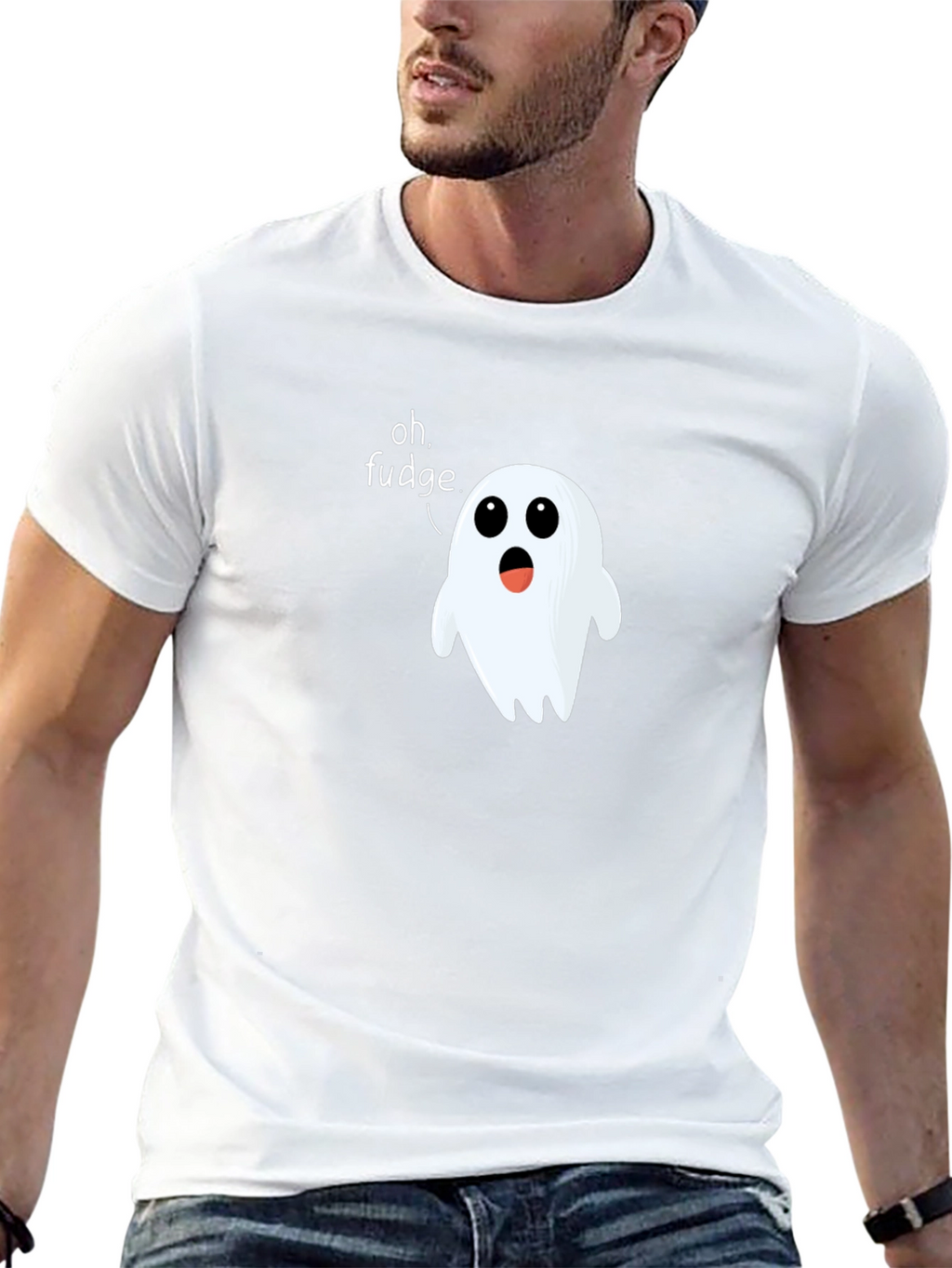 Oh Fudge Ghost T-Shirt Funny Halloween Tee