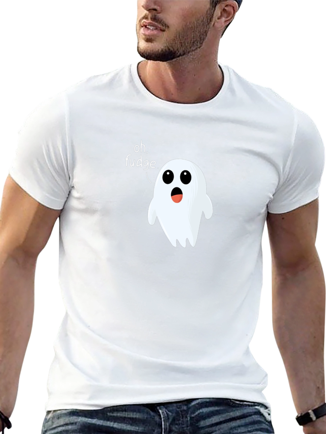 Oh Fudge Ghost T-Shirt Funny Halloween Tee
