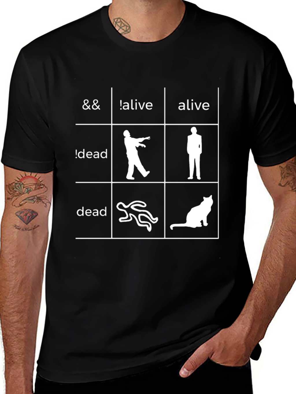 Funny Logic Grid Graphic Novelty T-Shirt