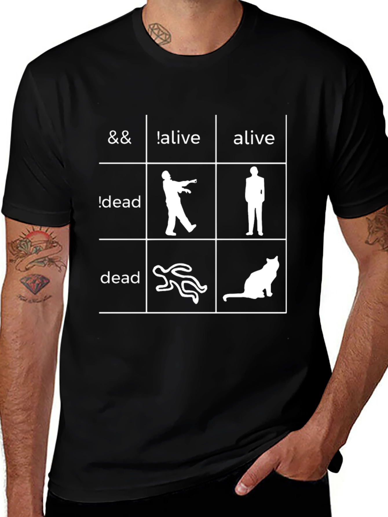 Funny Logic Grid Graphic Novelty T-Shirt