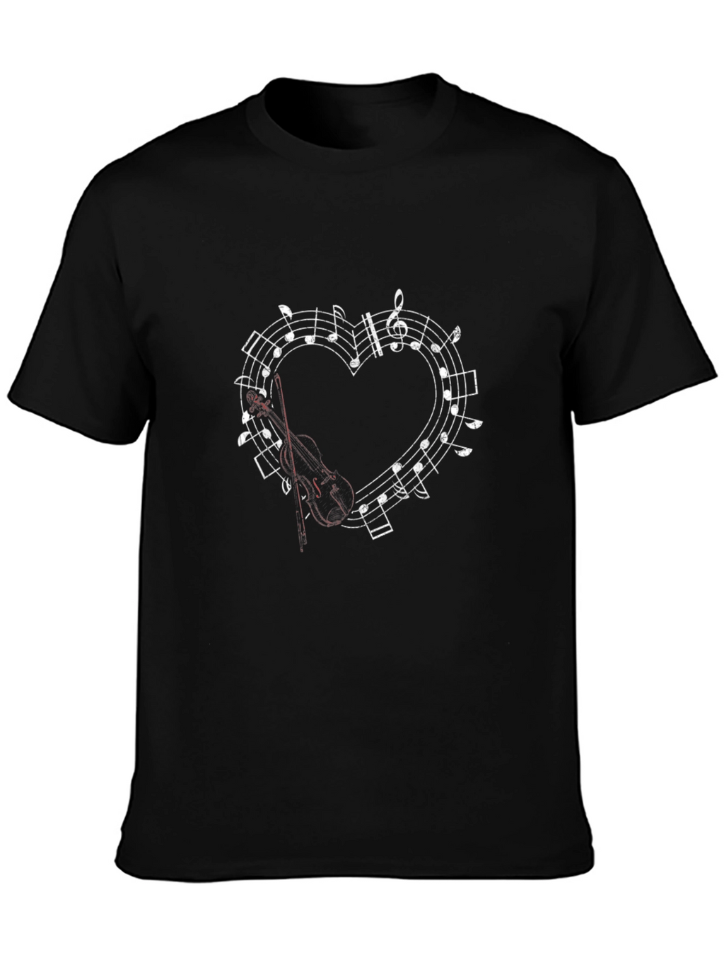 Musical Heart Violin Graphic Tee