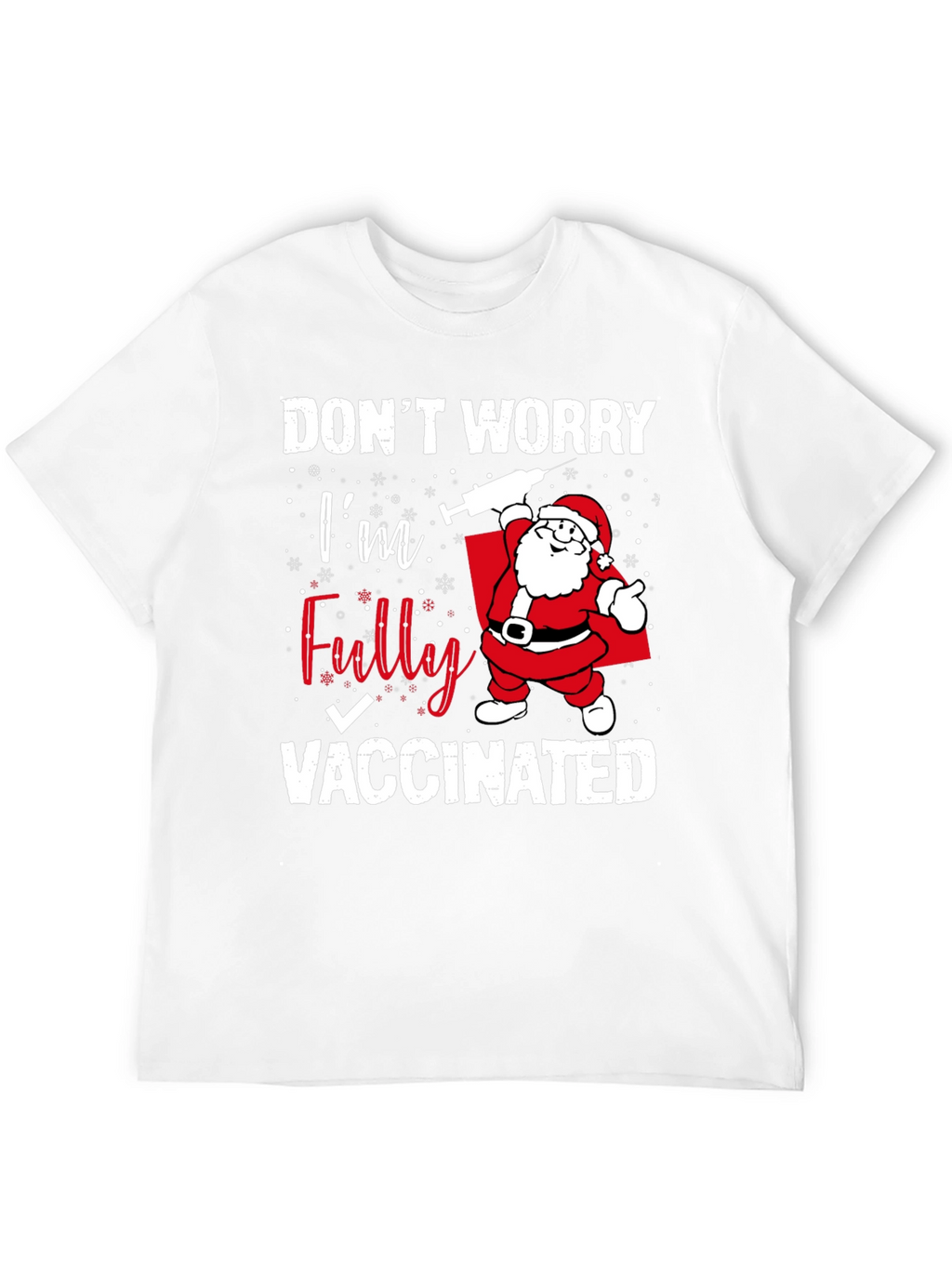 Funny Vaccinated Santa Christmas T-Shirt