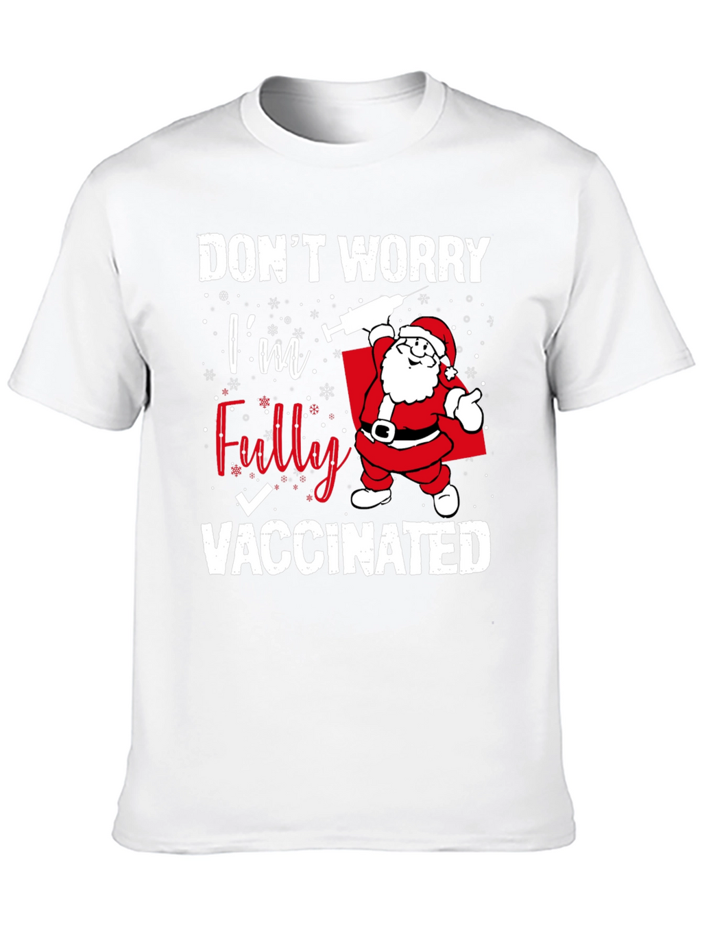Funny Vaccinated Santa Christmas T-Shirt