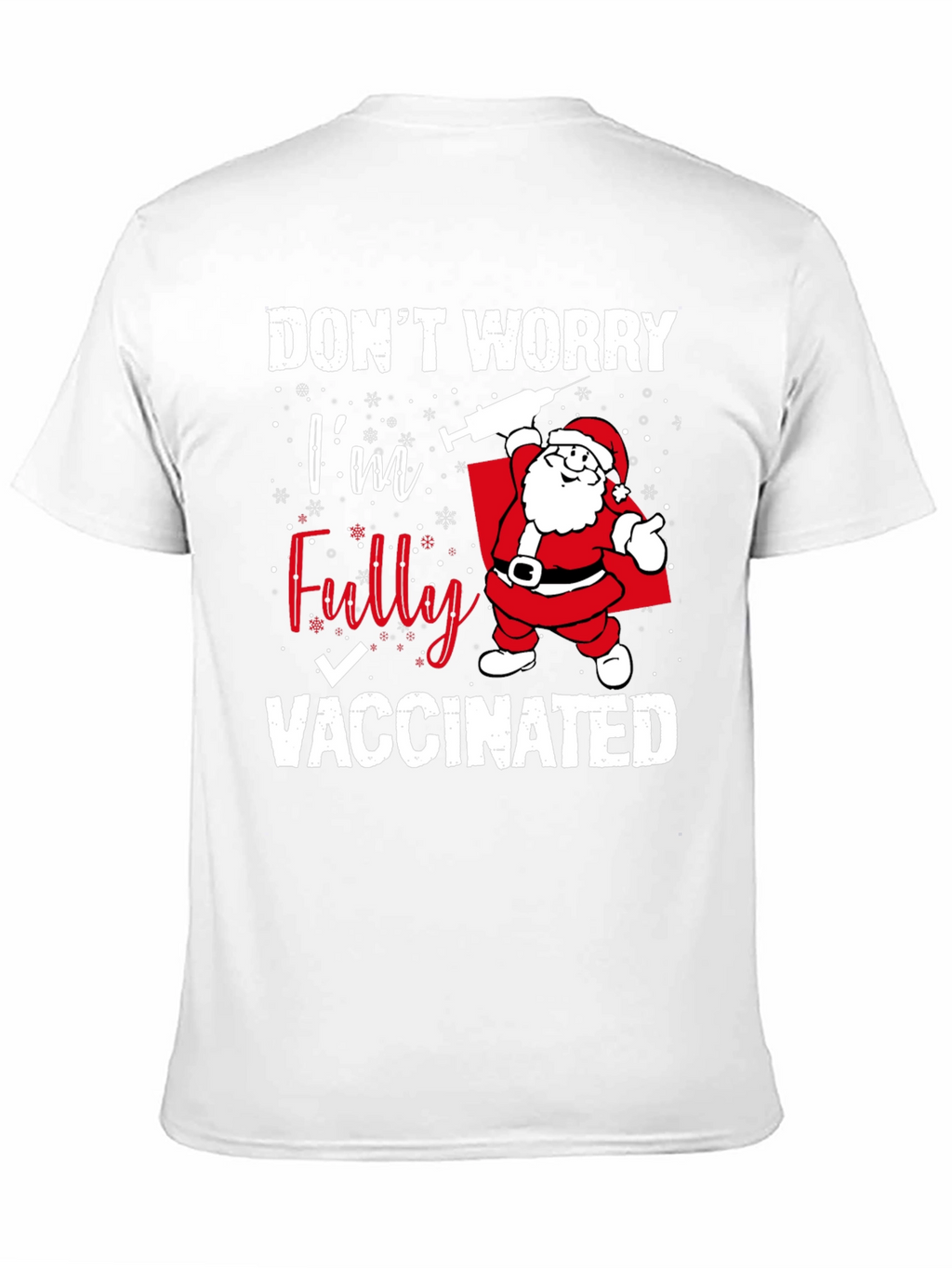 Funny Vaccinated Santa Christmas T-Shirt