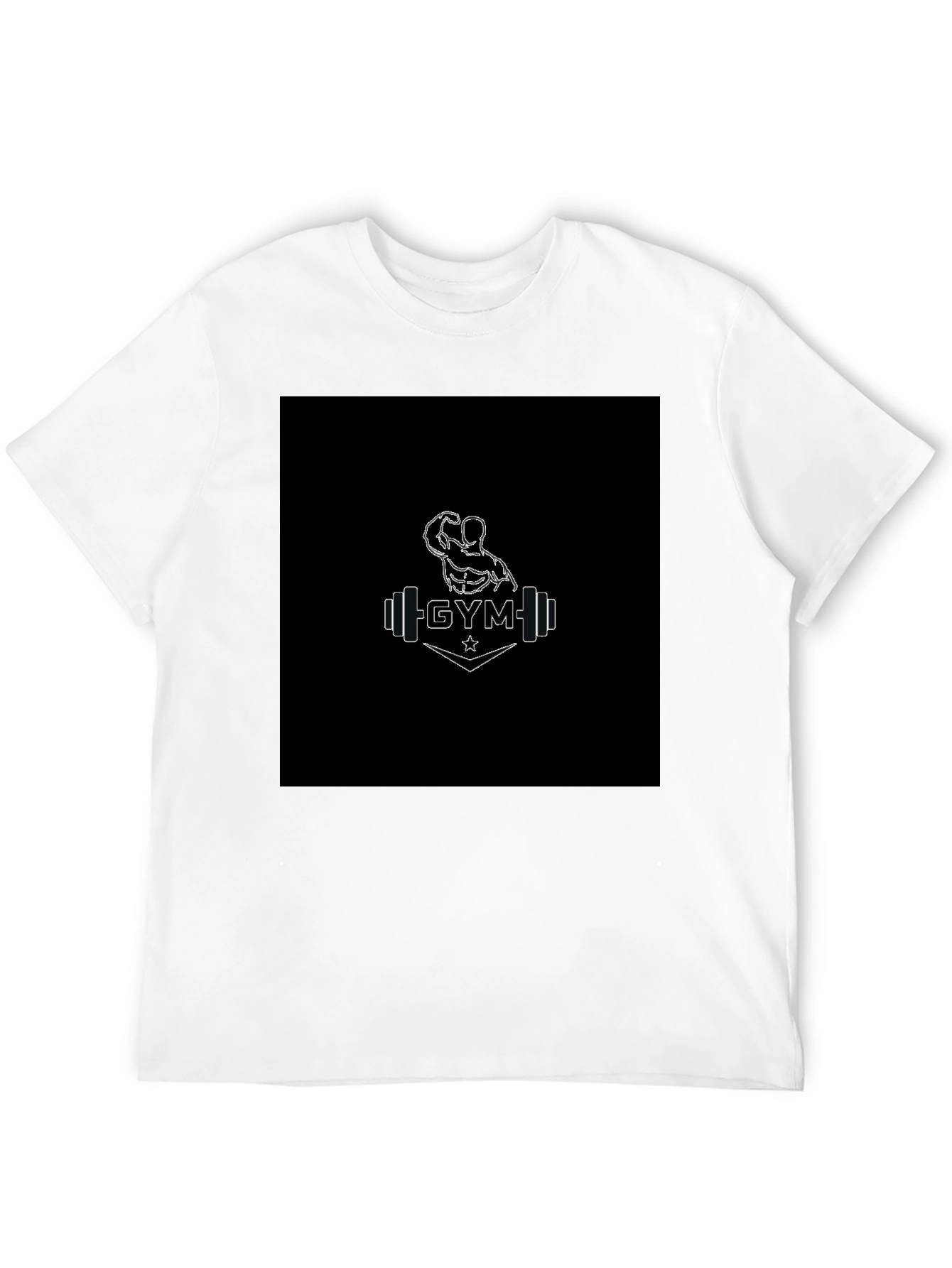 Gym Graphic Black T-Shirt for Men
