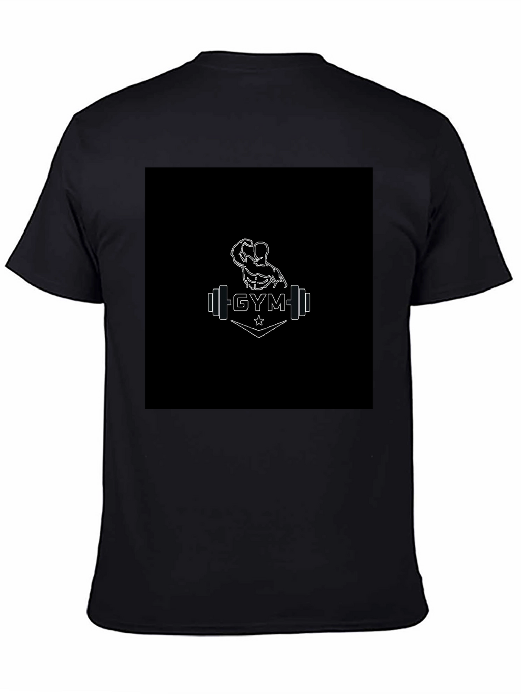 Gym Graphic Black T-Shirt for Men
