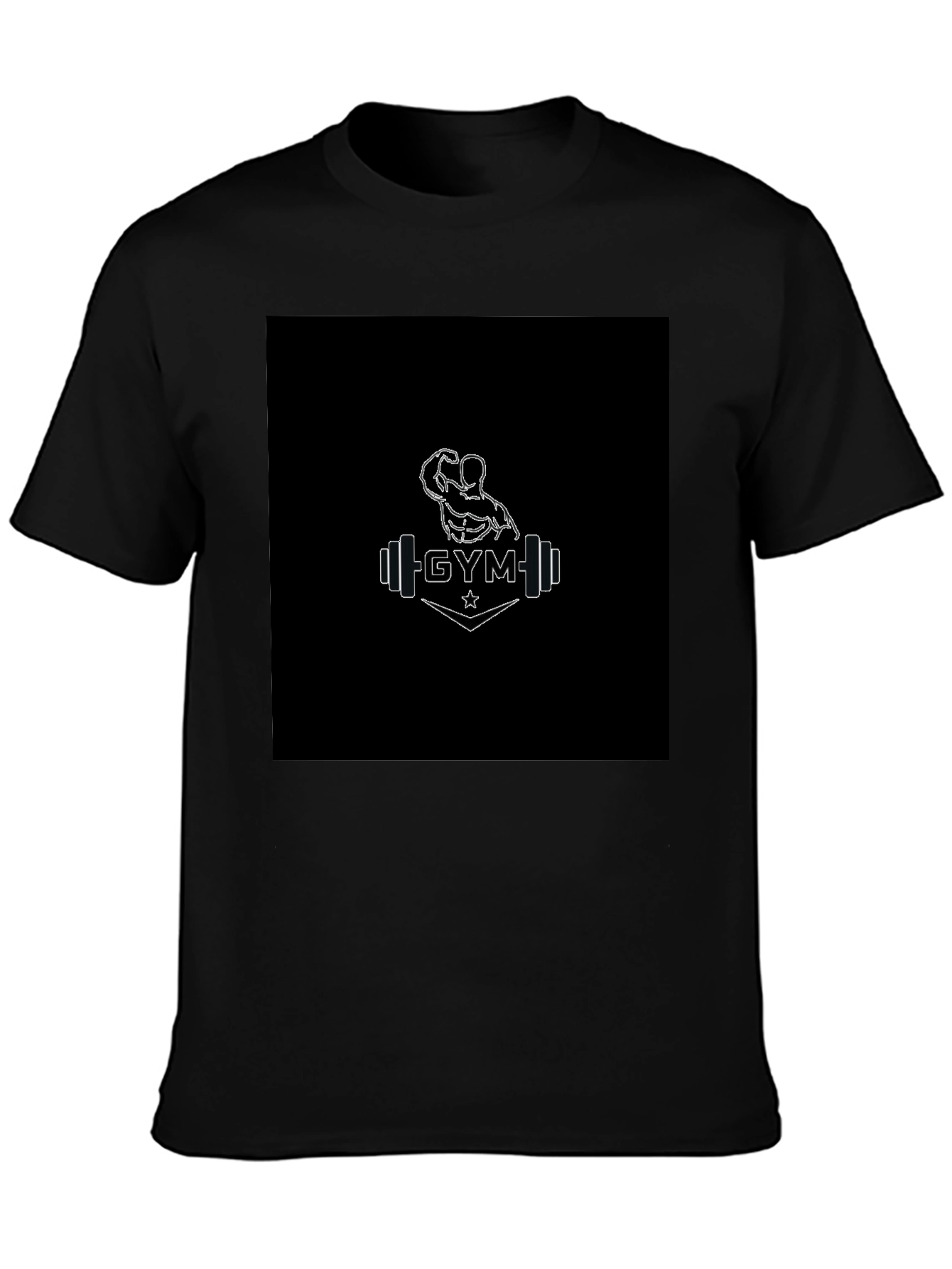 Gym Graphic Black T-Shirt for Men