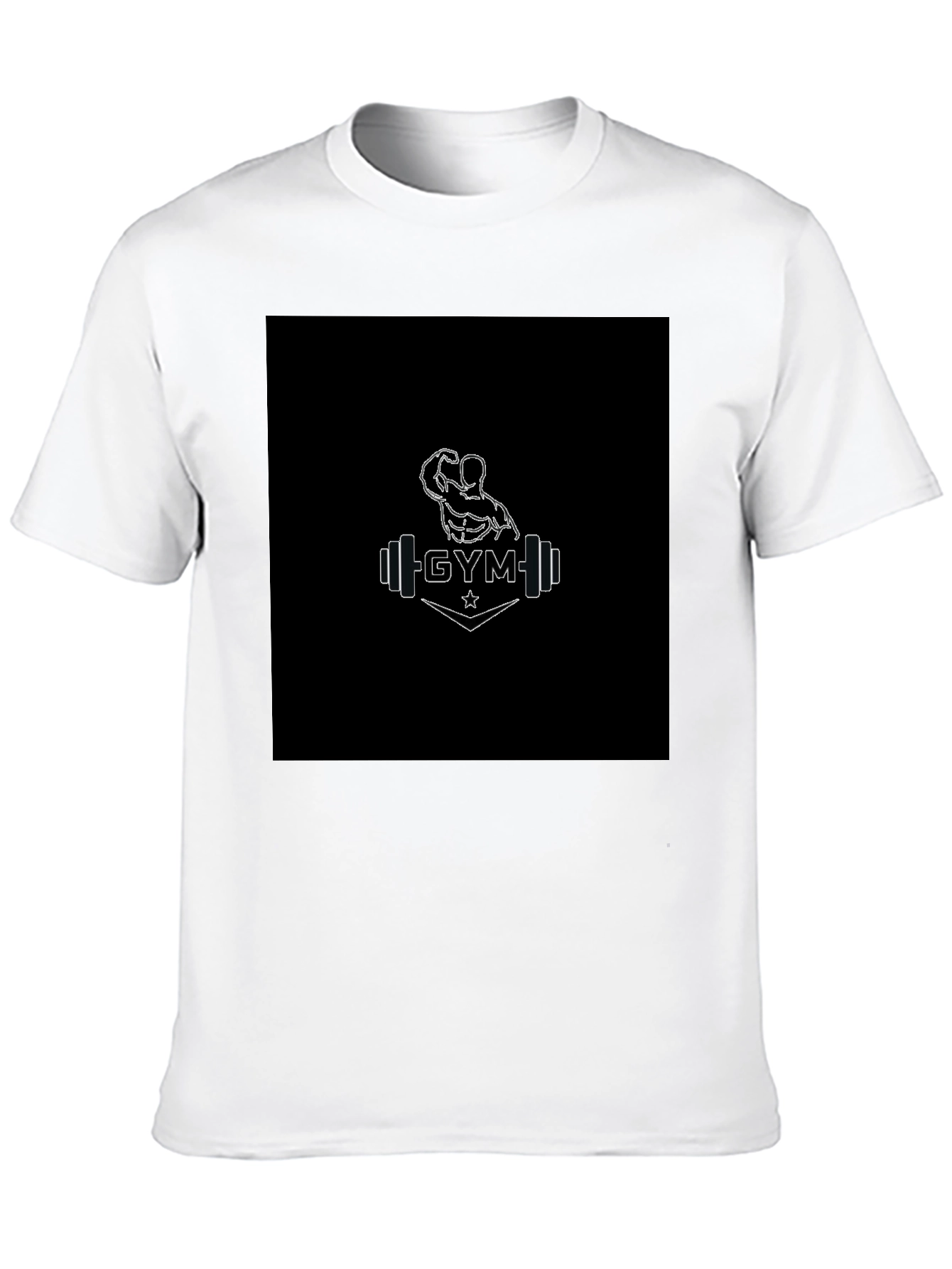 Gym Graphic Black T-Shirt for Men