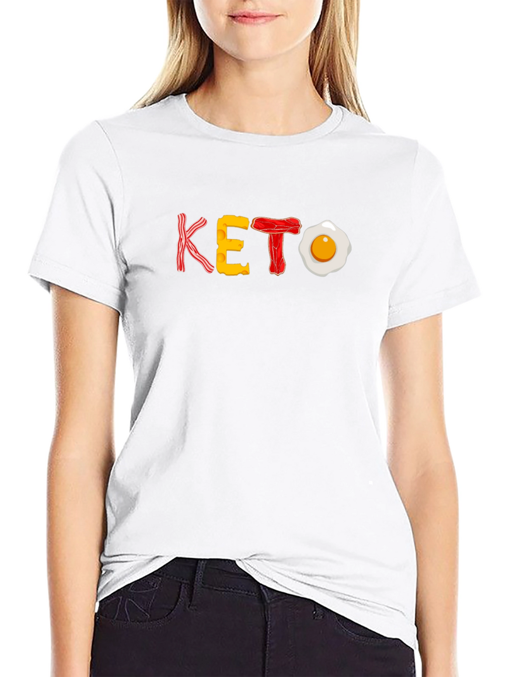 Keto Diet T-Shirt - Bacon Egg Cheese Design