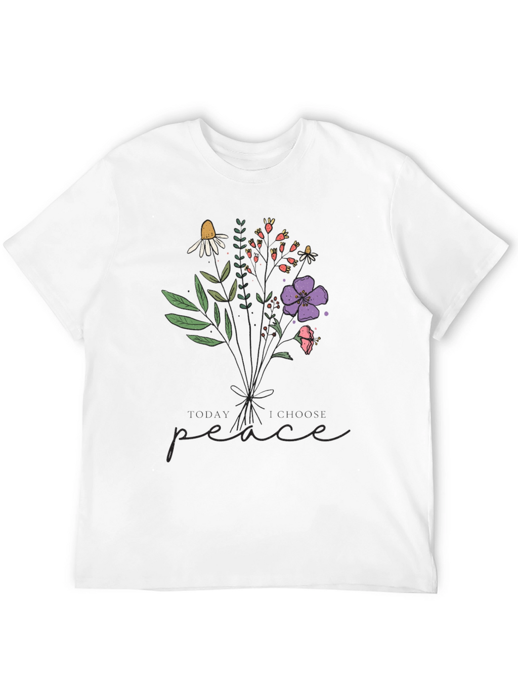 Floral Peace Graphic Tee - Stylish Comfort