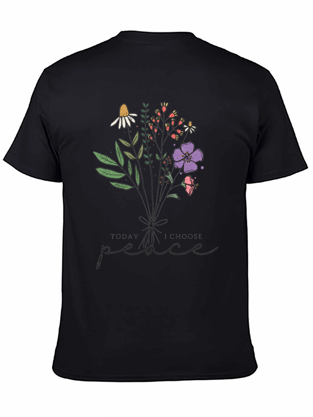 Floral Peace Graphic Tee - Stylish Comfort