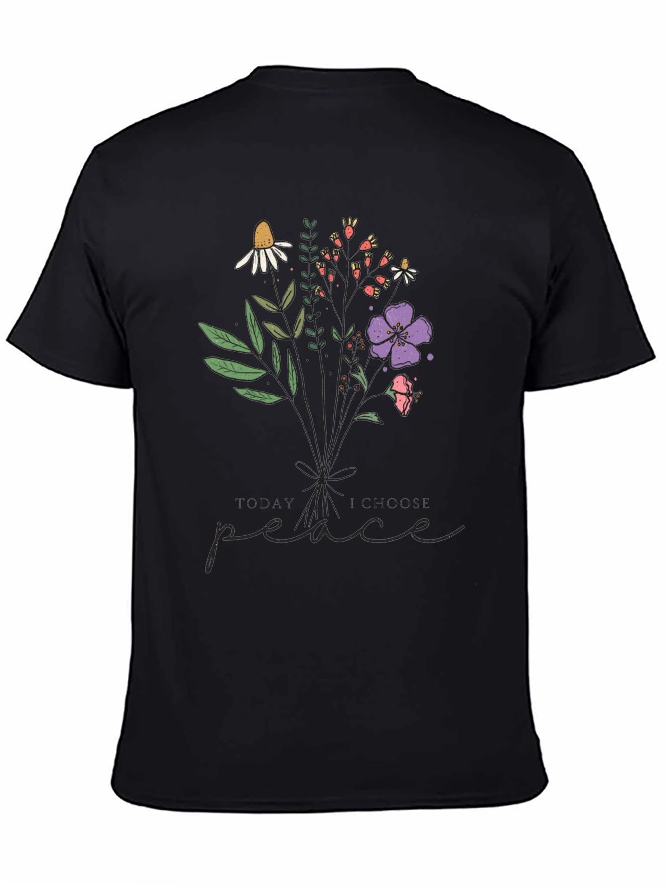 Floral Peace Graphic Tee - Stylish Comfort