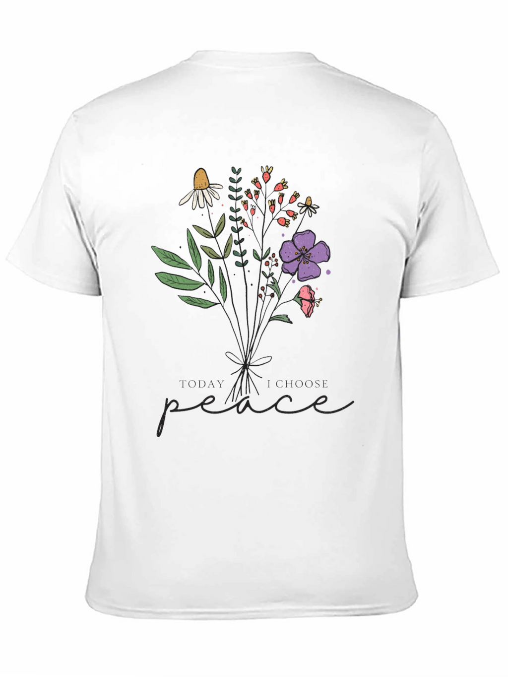 Floral Peace Graphic Tee - Stylish Comfort