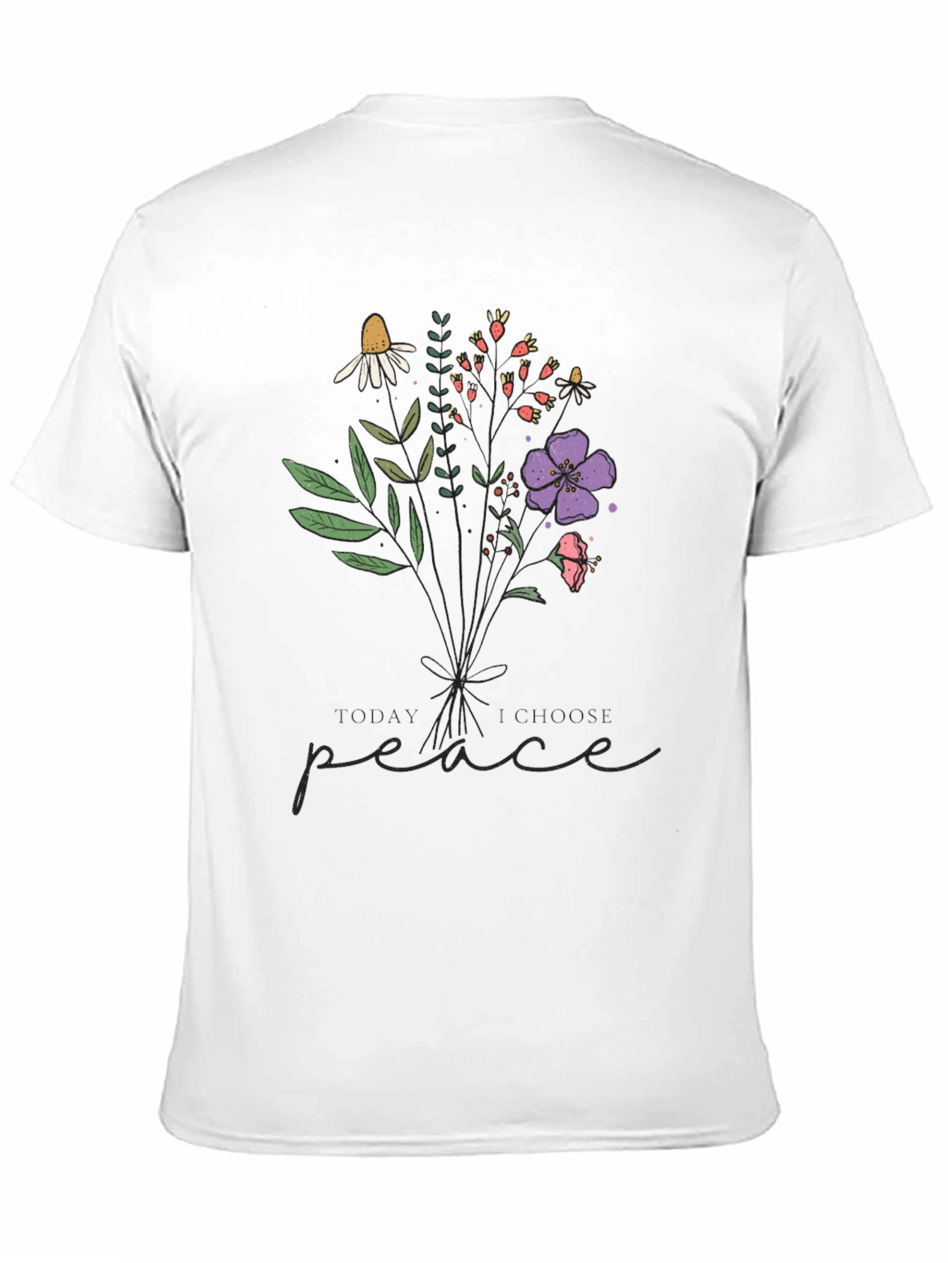 Floral Peace Graphic Tee - Stylish Comfort