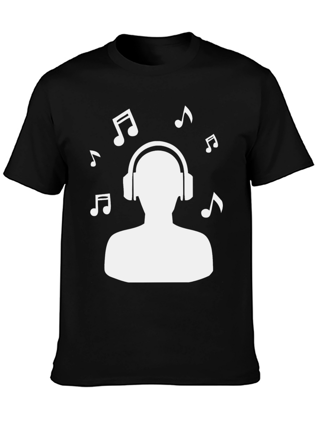 Music Lover Graphic Tee - Black Cotton T-Shirt
