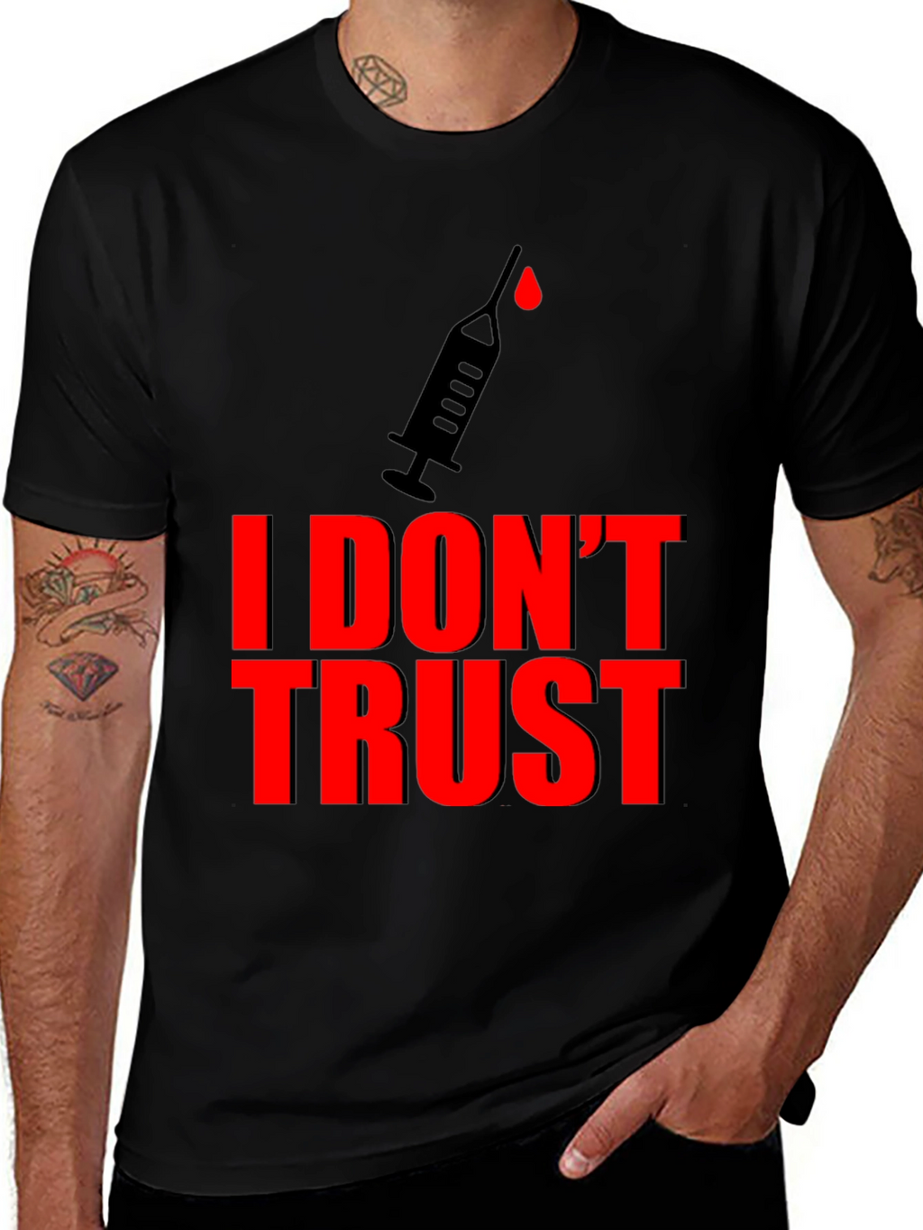 I Dont Trust Graphic Tee - Conspiracy Statement T-Shirt