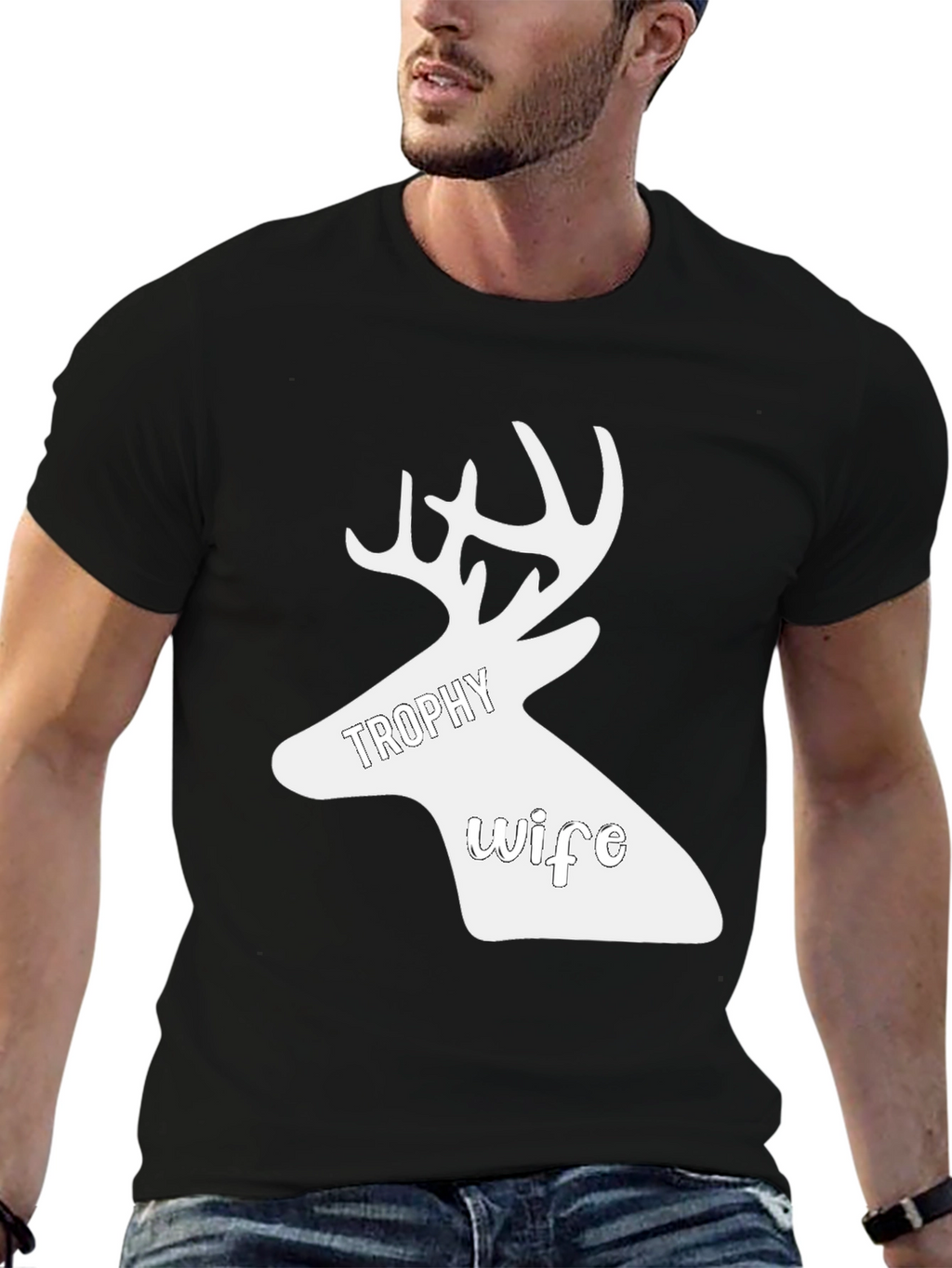 Trophy Wife Deer Graphic Tee - Novelty Hunting Shirt