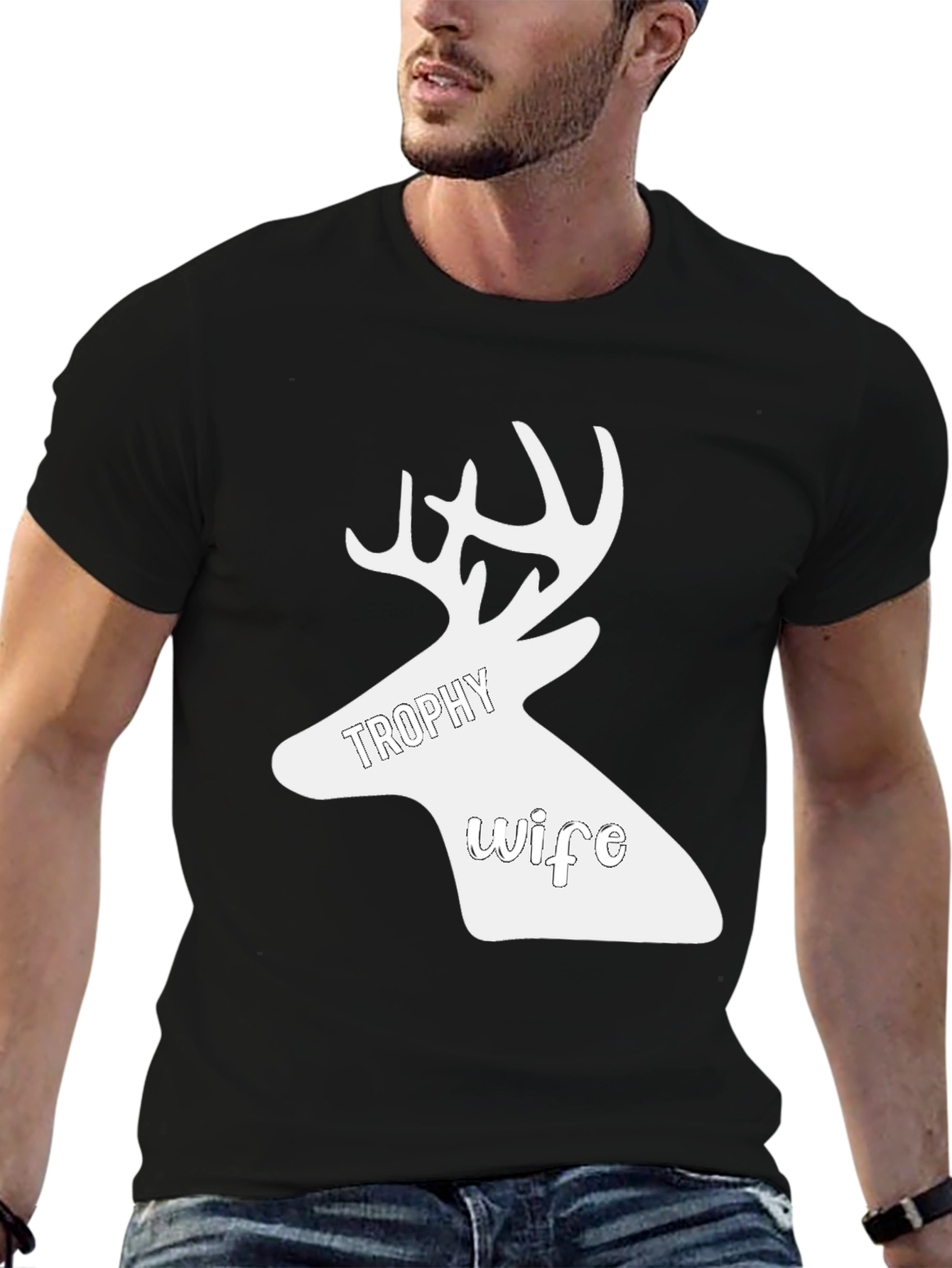 Trophy Wife Deer Graphic Tee - Novelty Hunting Shirt