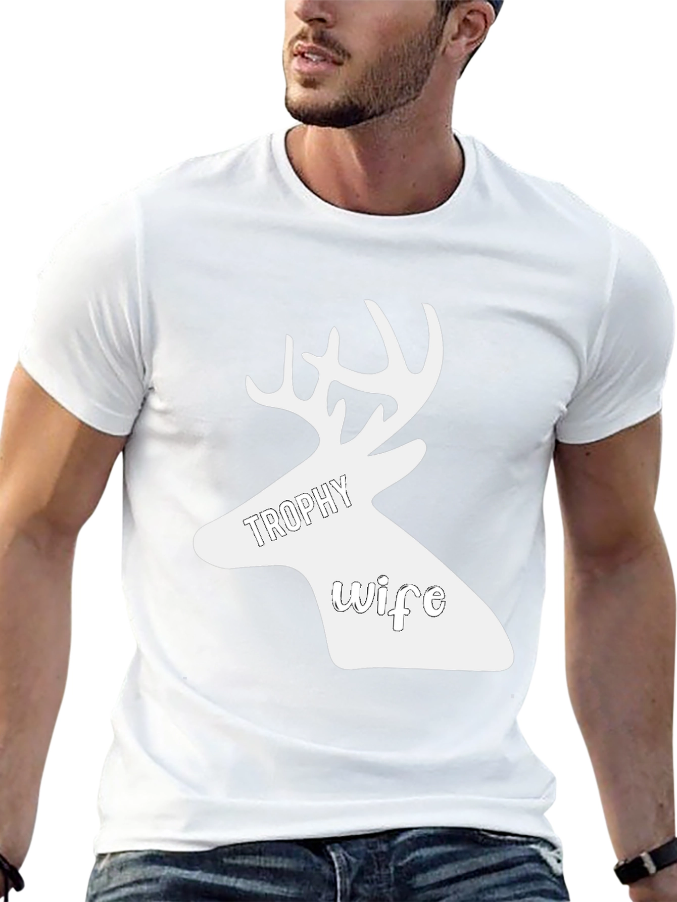Trophy Wife Deer Graphic Tee - Novelty Hunting Shirt
