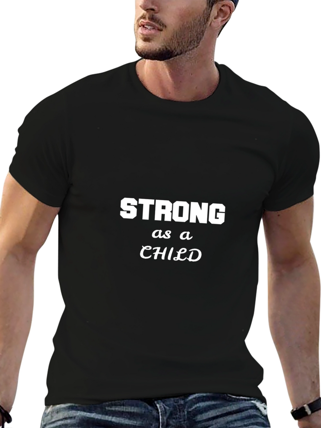 Strong As A Child Black Tee