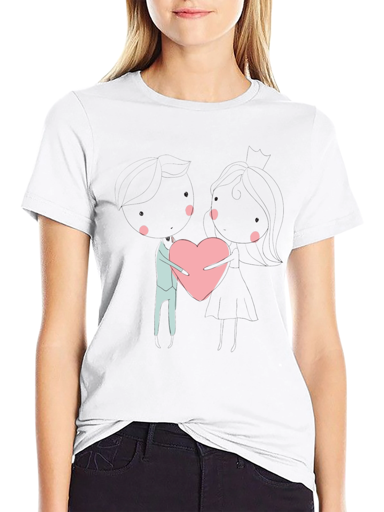 Heart Hug T-Shirt - Trendy Graphic Tee