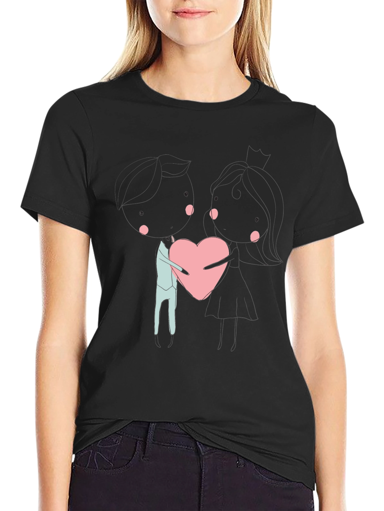 Heart Hug T-Shirt - Trendy Graphic Tee