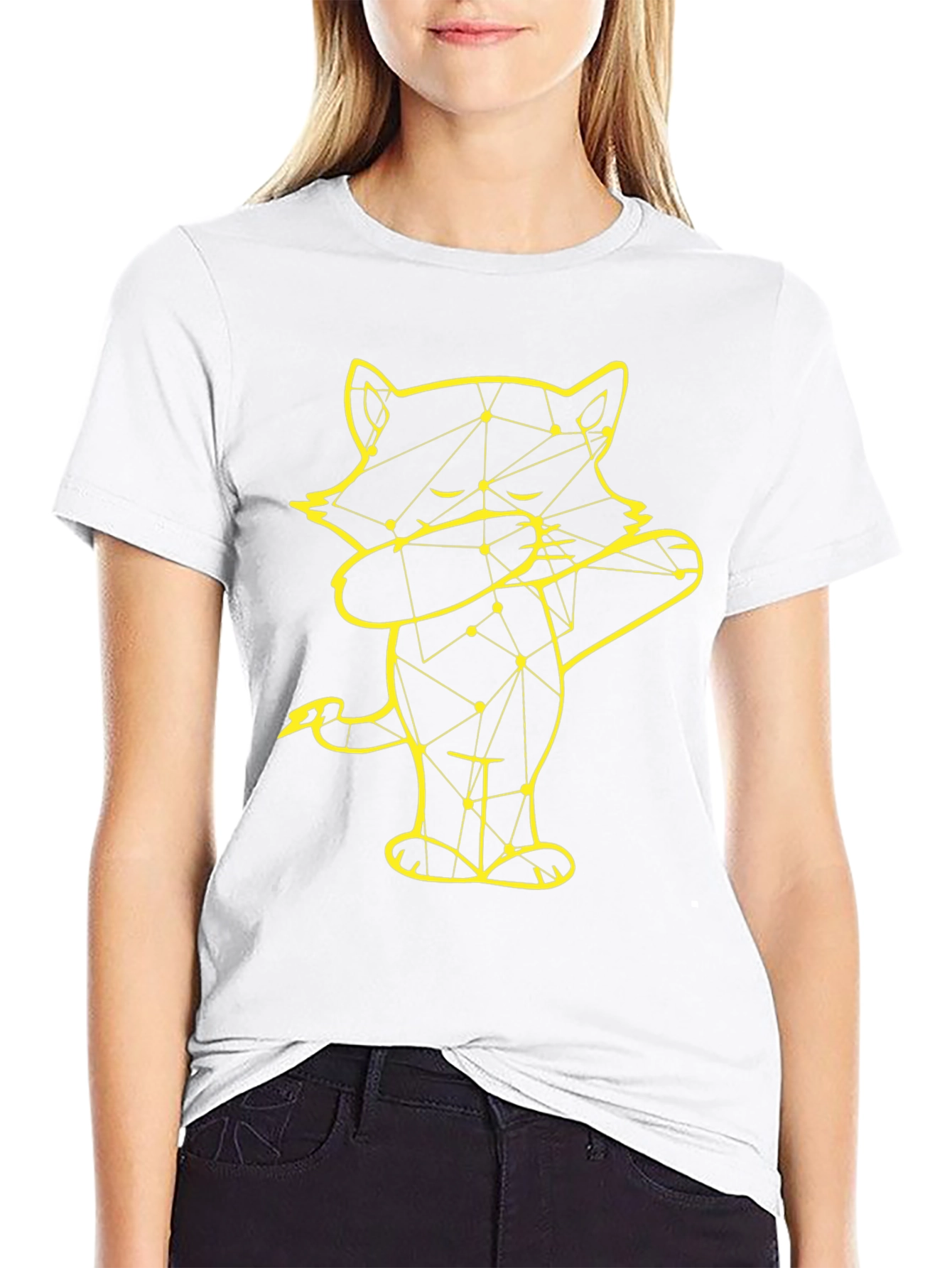 Dabbing Raccoon Graphic Tee - Black Cotton Blend