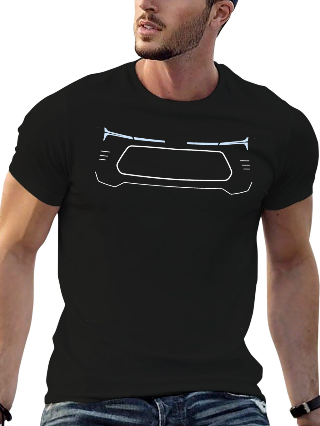 Car Front Outline T-Shirt - Modern Design