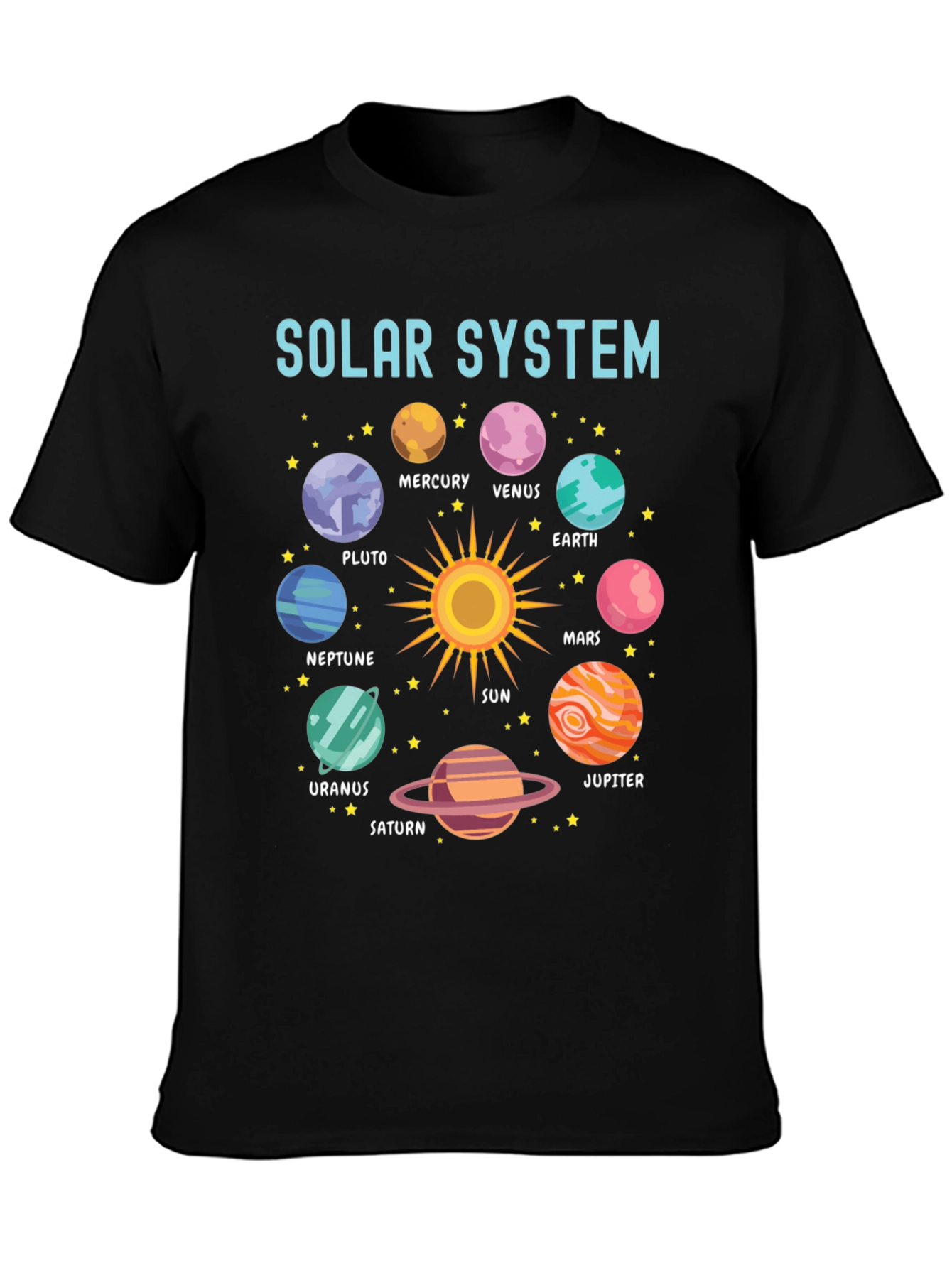 Solar System Planets Graphic Print T-Shirt