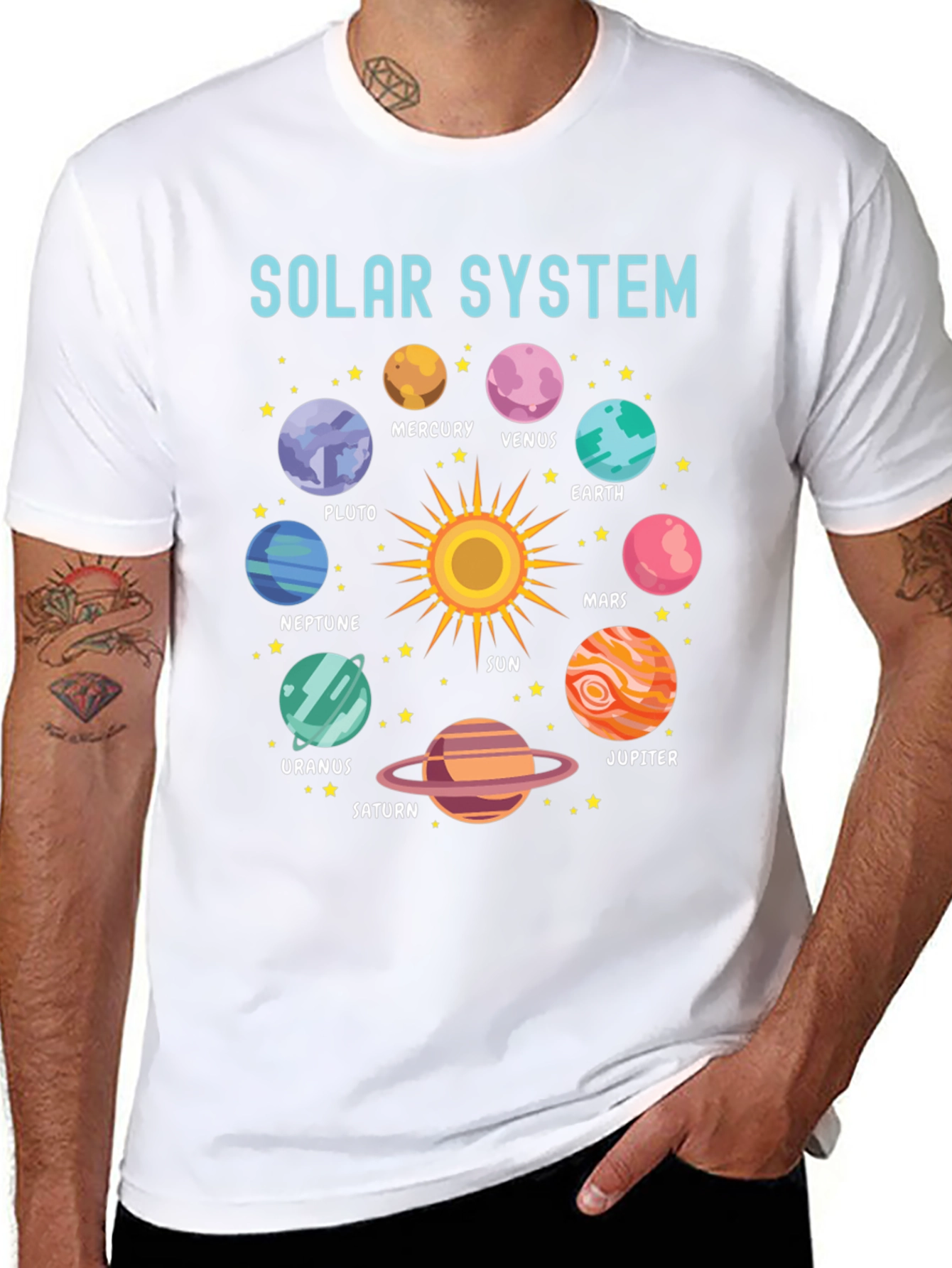 Solar System Planets Graphic Print T-Shirt