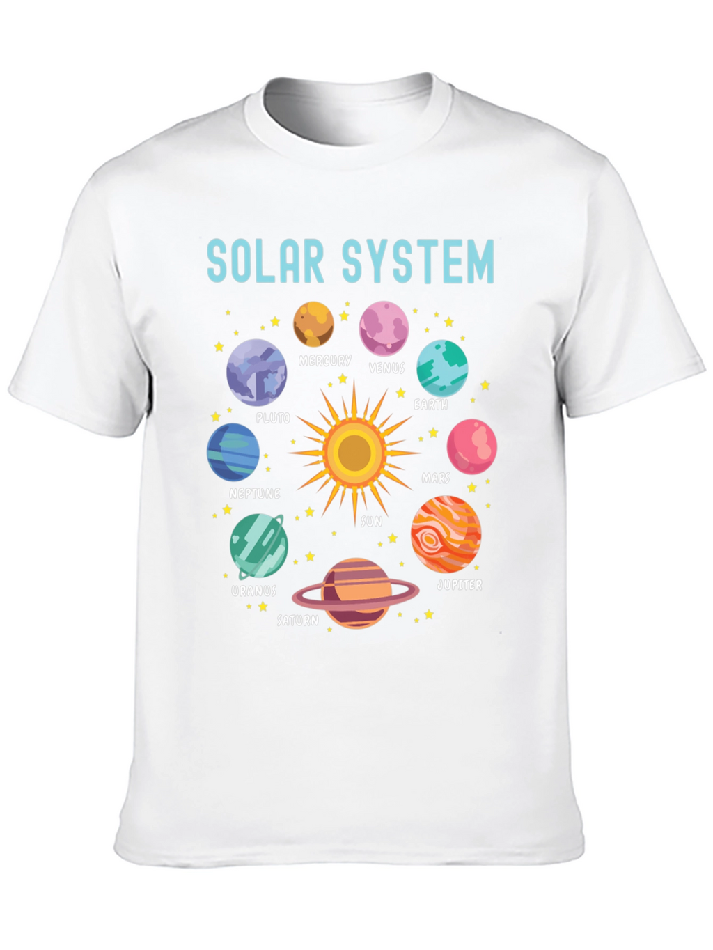 Solar System Planets Graphic Print T-Shirt