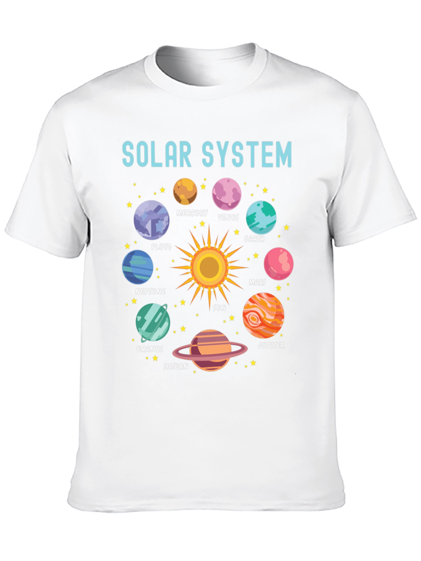 Solar System Planets Graphic Print T-Shirt