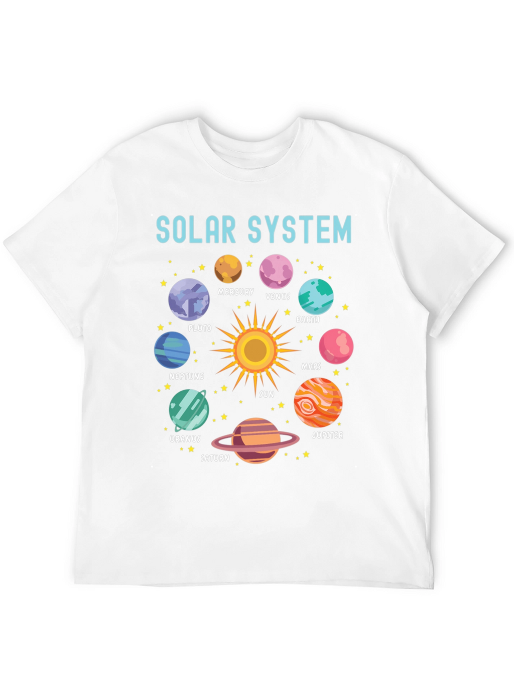 Solar System Planets Graphic Print T-Shirt