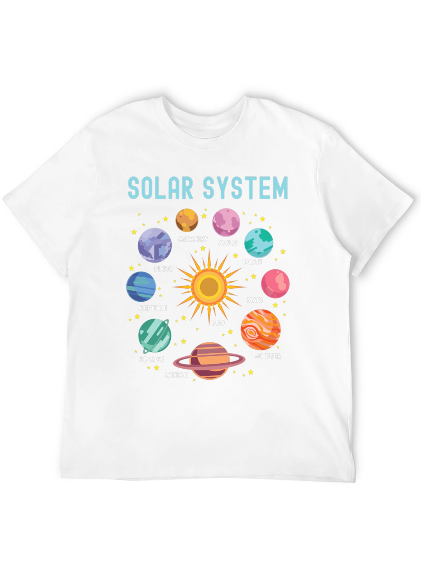Solar System Planets Graphic Print T-Shirt
