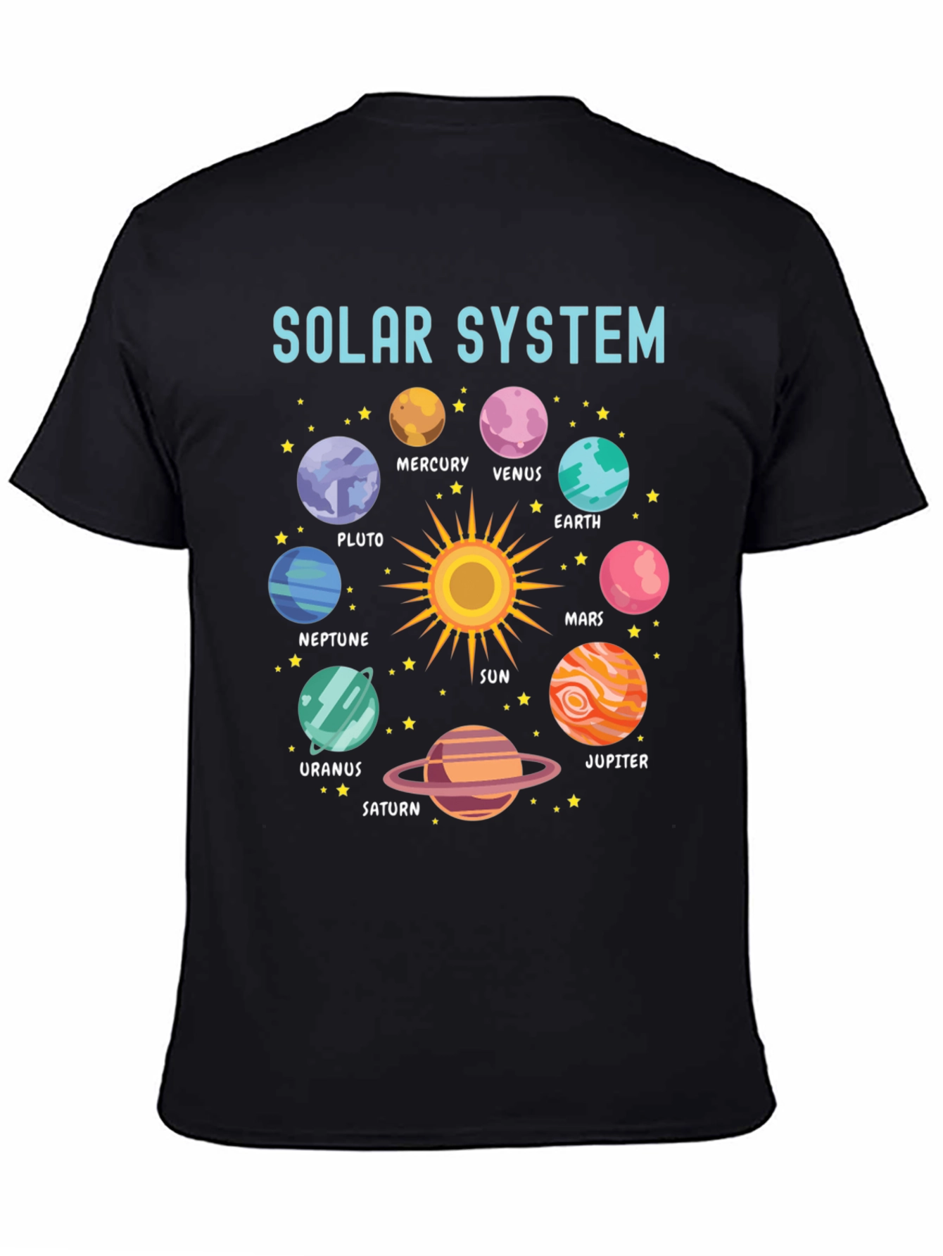 Solar System Planets Graphic Print T-Shirt