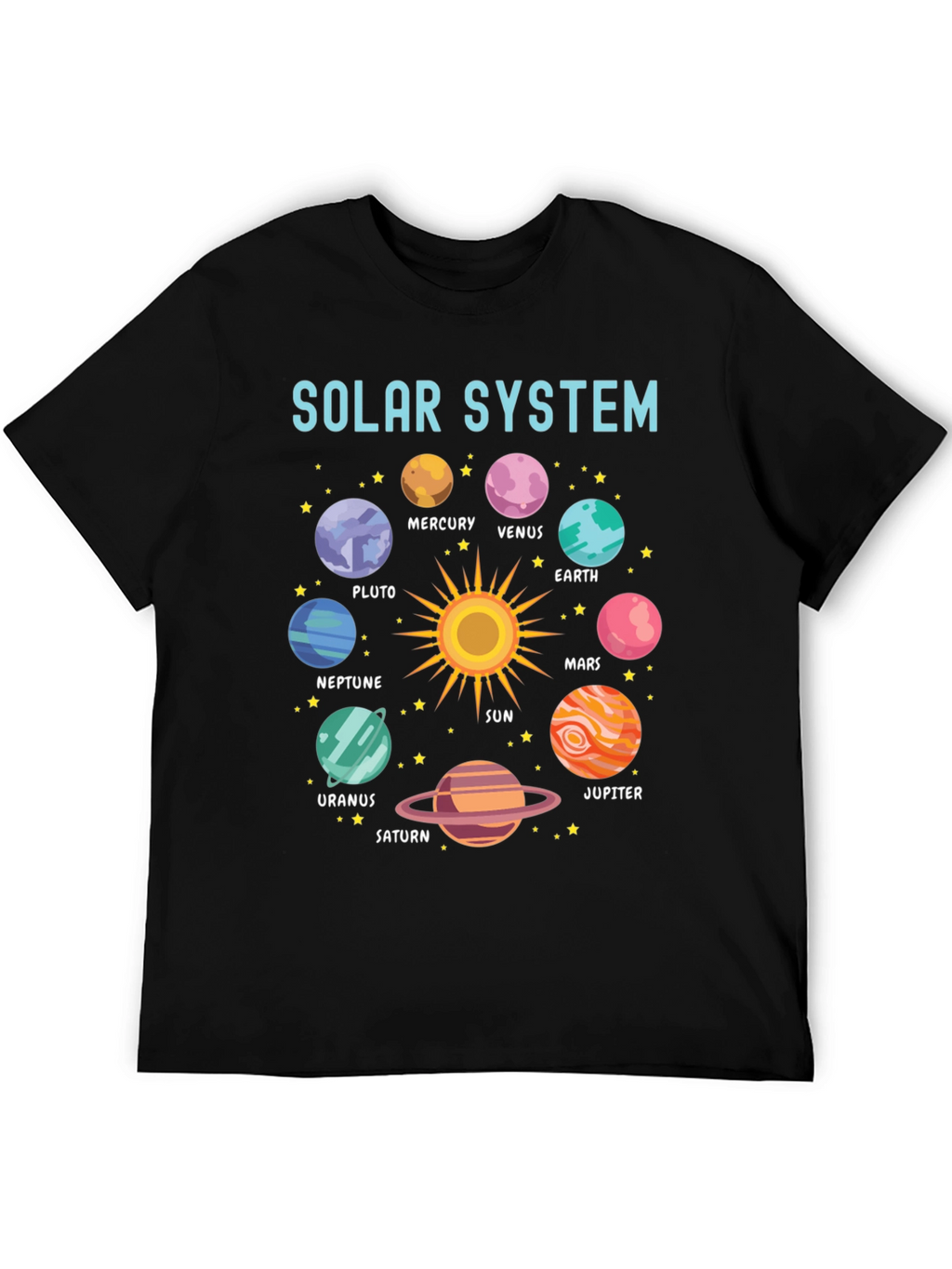 Solar System Planets Graphic Print T-Shirt