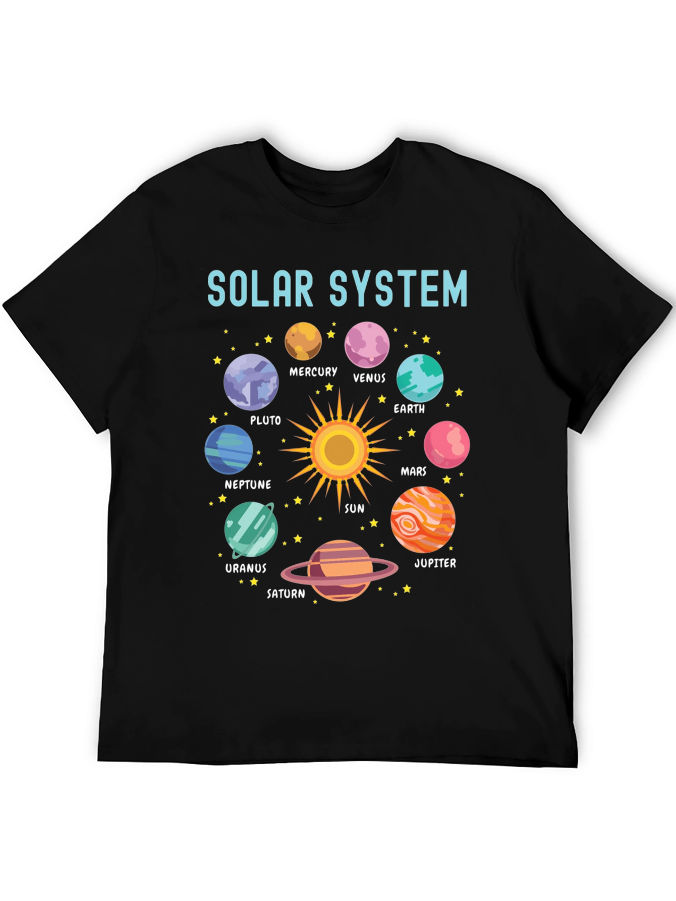 Solar System Planets Graphic Print T-Shirt