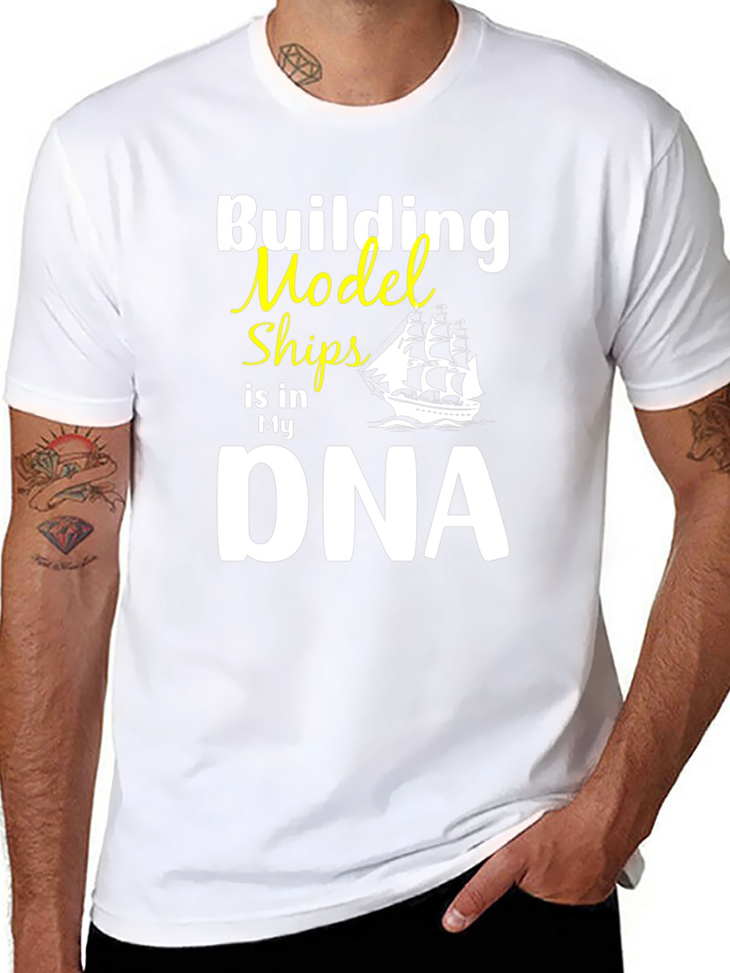 Building Model Ships DNA Graphic T-Shirt