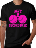 Save Second Base Breast Cancer Awareness T-Shirt