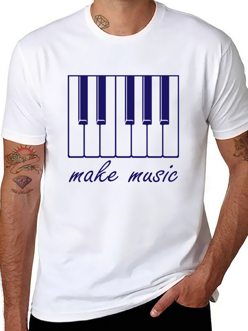 Make Music Piano Keys Graphic T-Shirt