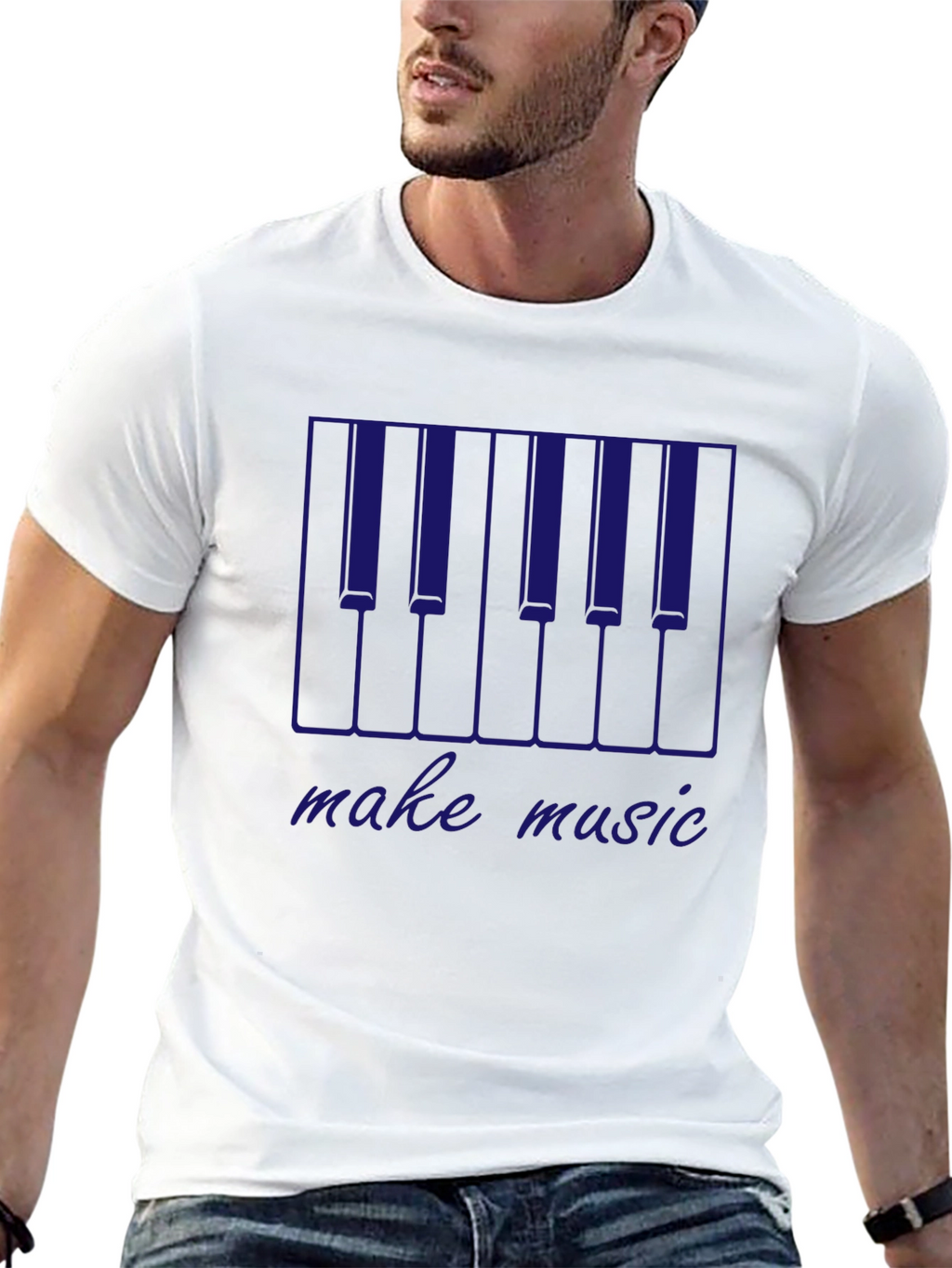 Make Music Piano Keys Graphic T-Shirt