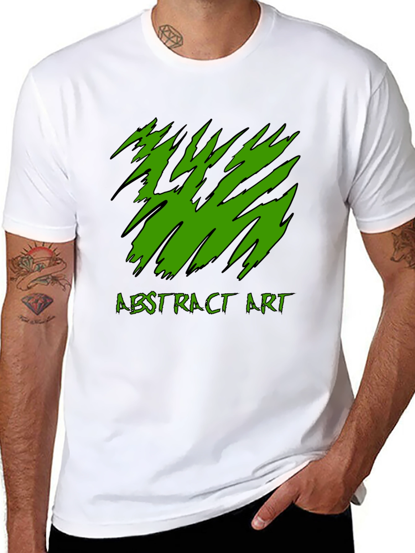 Abstract Art Tee - Black Graphic T-Shirt