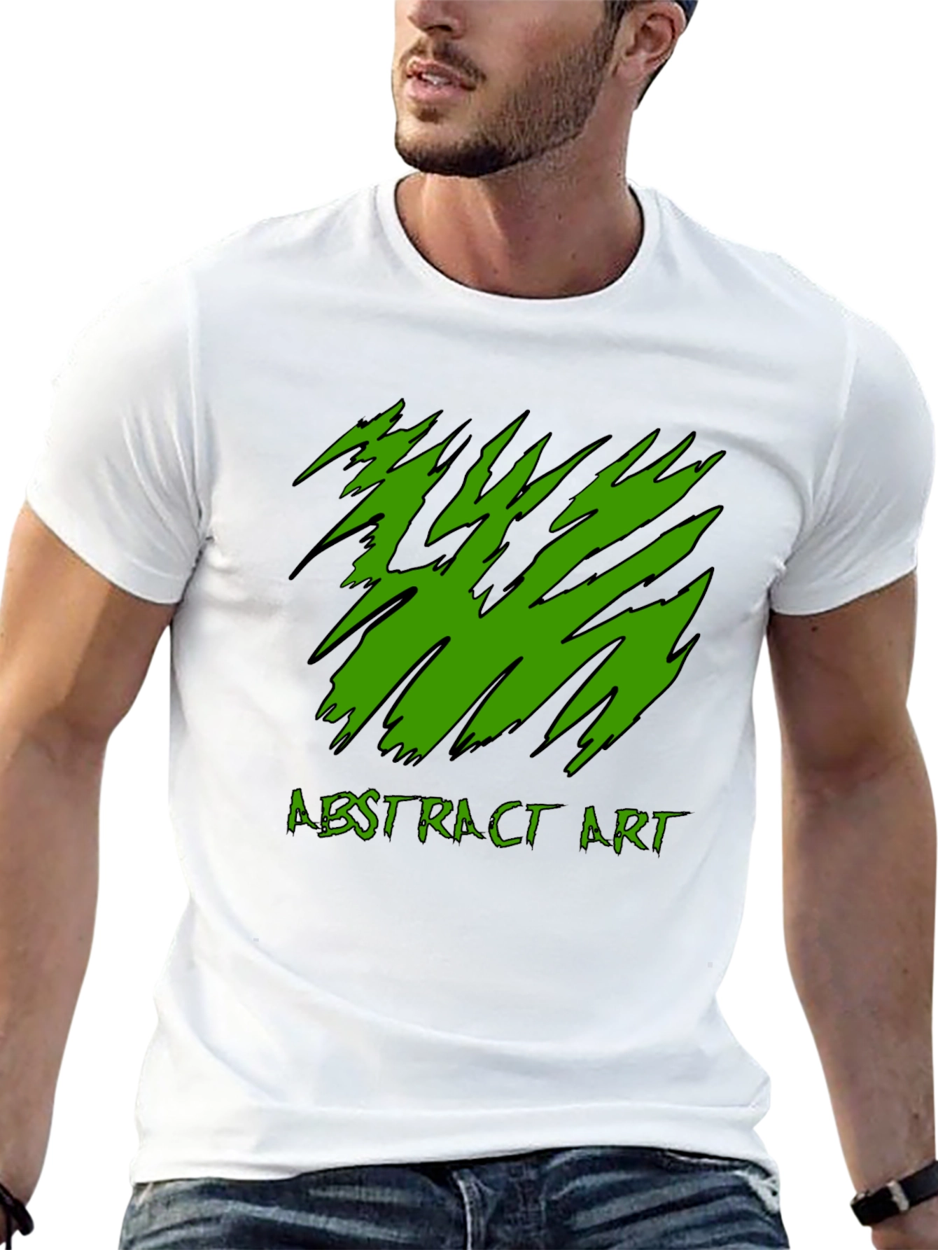 Abstract Art Tee - Black Graphic T-Shirt