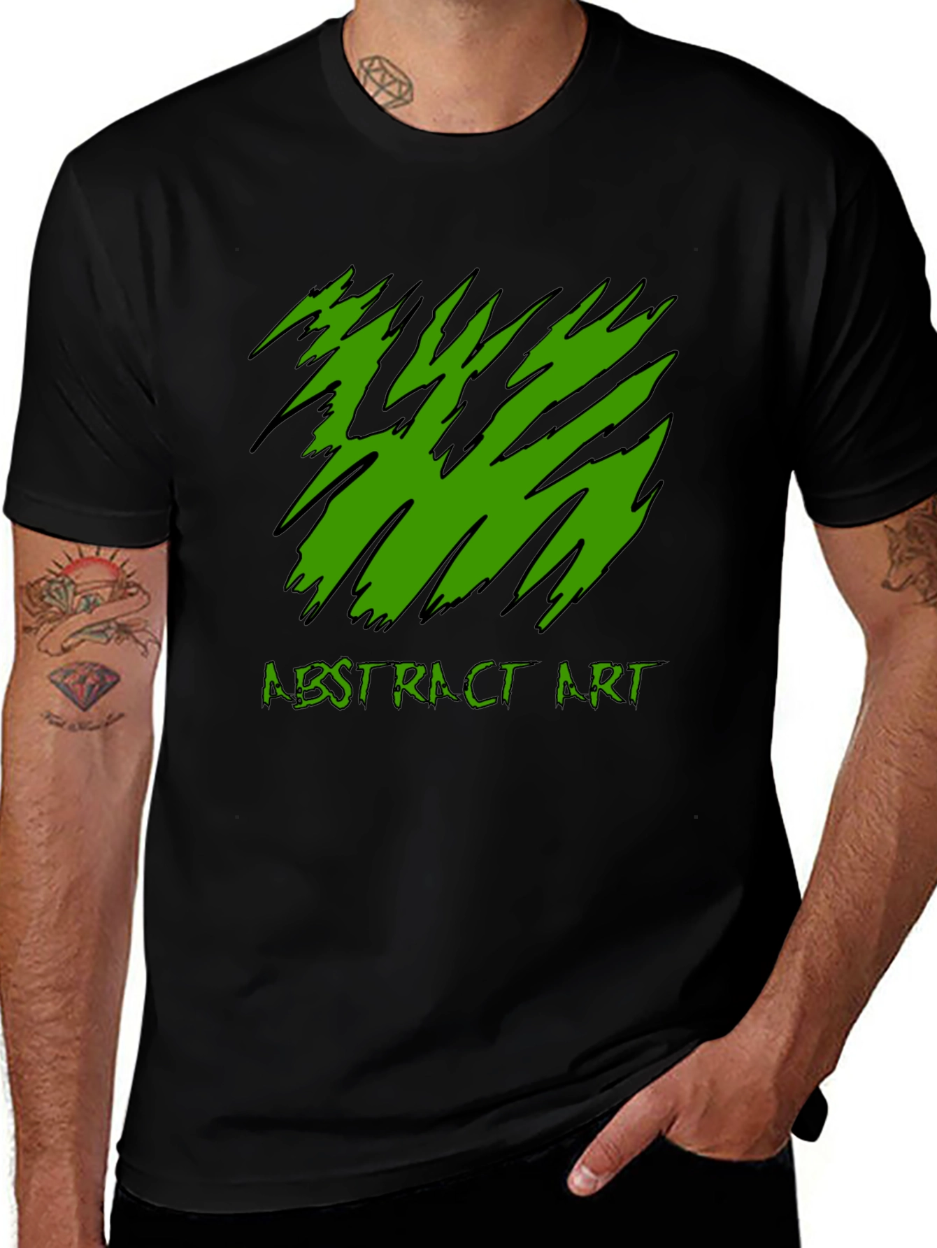 Abstract Art Tee - Black Graphic T-Shirt