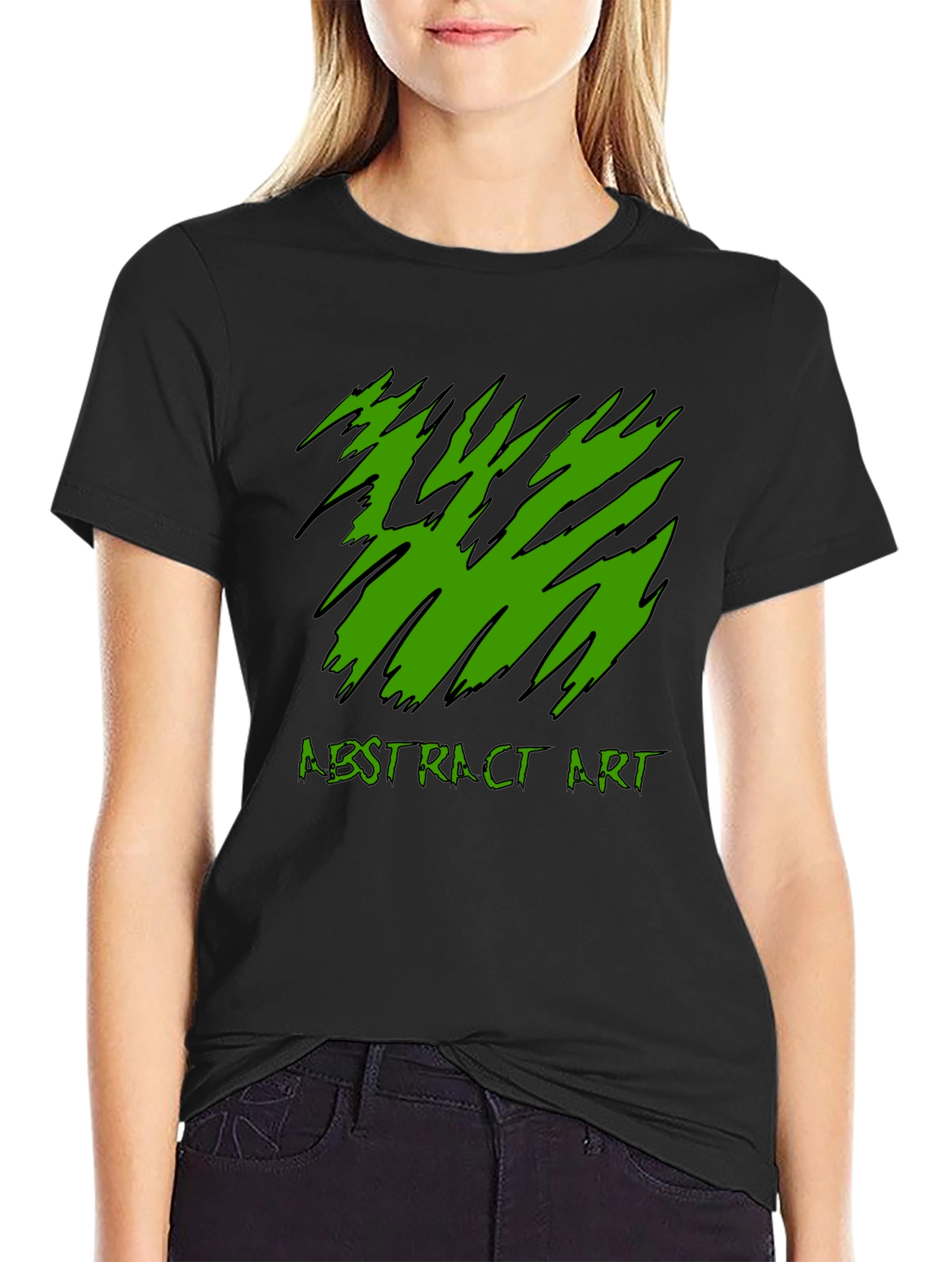 Abstract Art Tee - Black Graphic T-Shirt