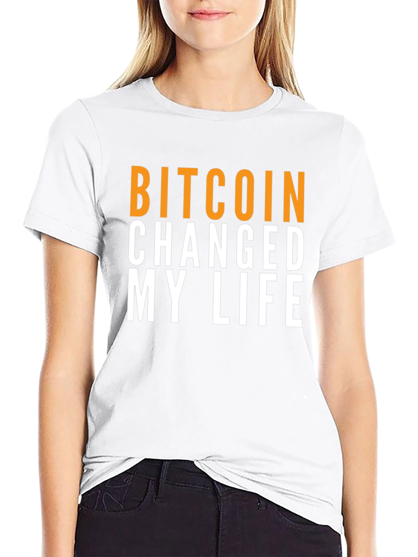 Bitcoin Changed My Life Graphic Tee - Black