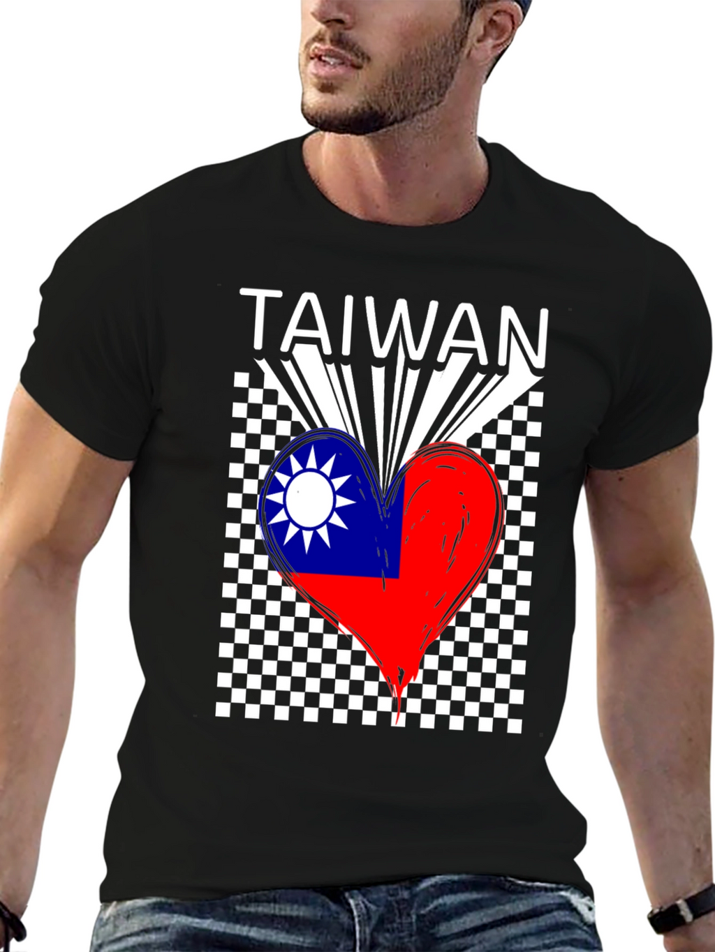 Taiwan Flag Heart T-Shirt - Love Taiwan Tee