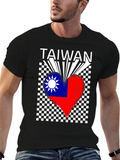 Taiwan Flag Heart T-Shirt - Love Taiwan Tee