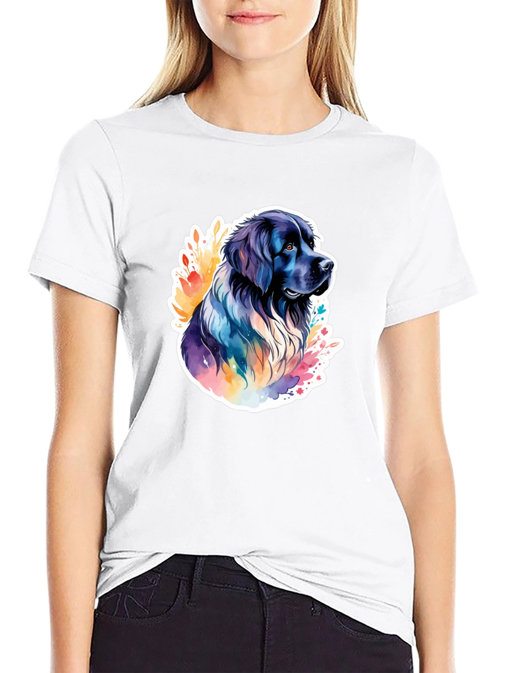 Dog Watercolor Graphic T-Shirt